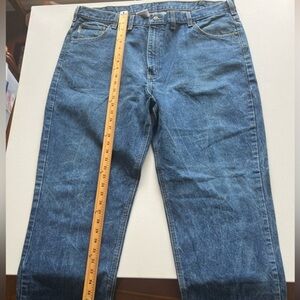 EUC Carhartt Jeans Mens 44x32 Relaxed Fit Straight Leg Workwear Blue Denim (C3)